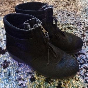 Tecnica Black Cow Hair Apres Ski  Ankle Boots EUC